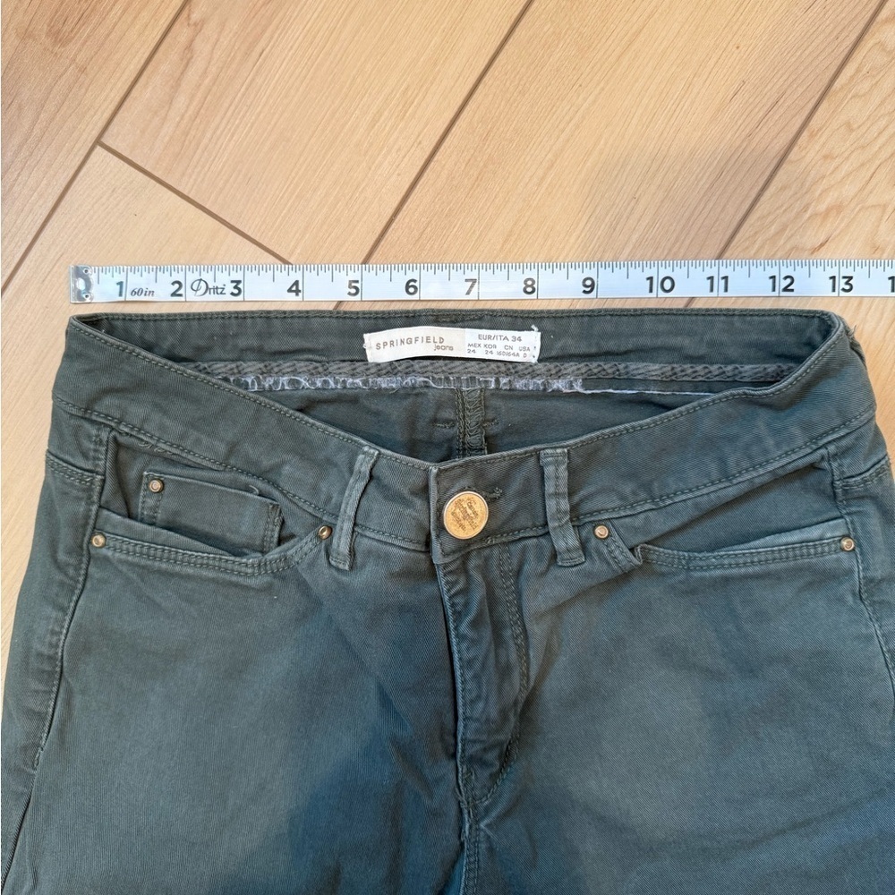 Women's Skinny Jeans in Dark Green - Picture 3 of 6